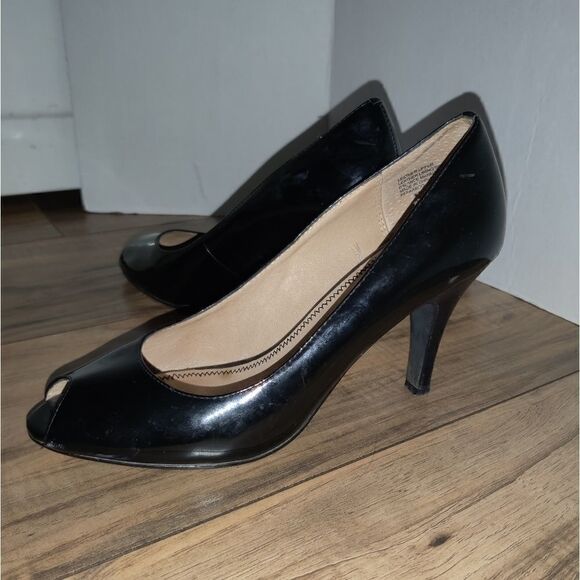 Nordstrom BP Peekaboo Peep Toe High Heel Stiletto Black Size: 7M.Shoes have we - Picture 4 of 9